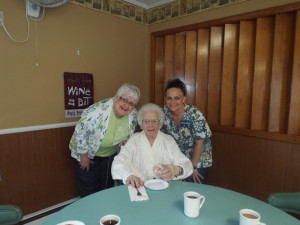 My mother Joyce, my great aunt Hilda and one of Hilda's nurses.